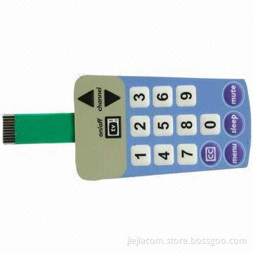 Matte membrane switch with embossed digital button
